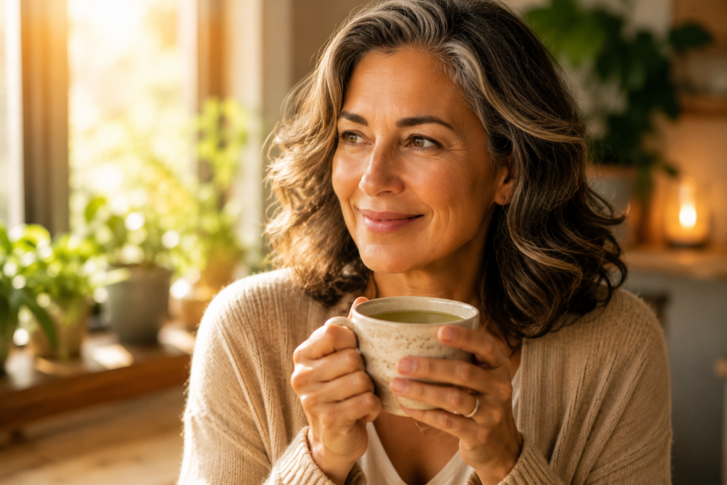  Woman over 50 enjoying healthy lifestyle routine to boost metabolism
