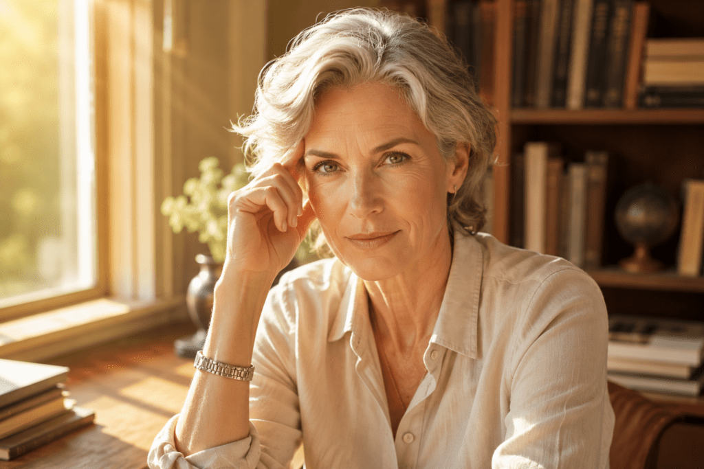 Woman over 60 experiencing mental clarity and cellular brain health naturally