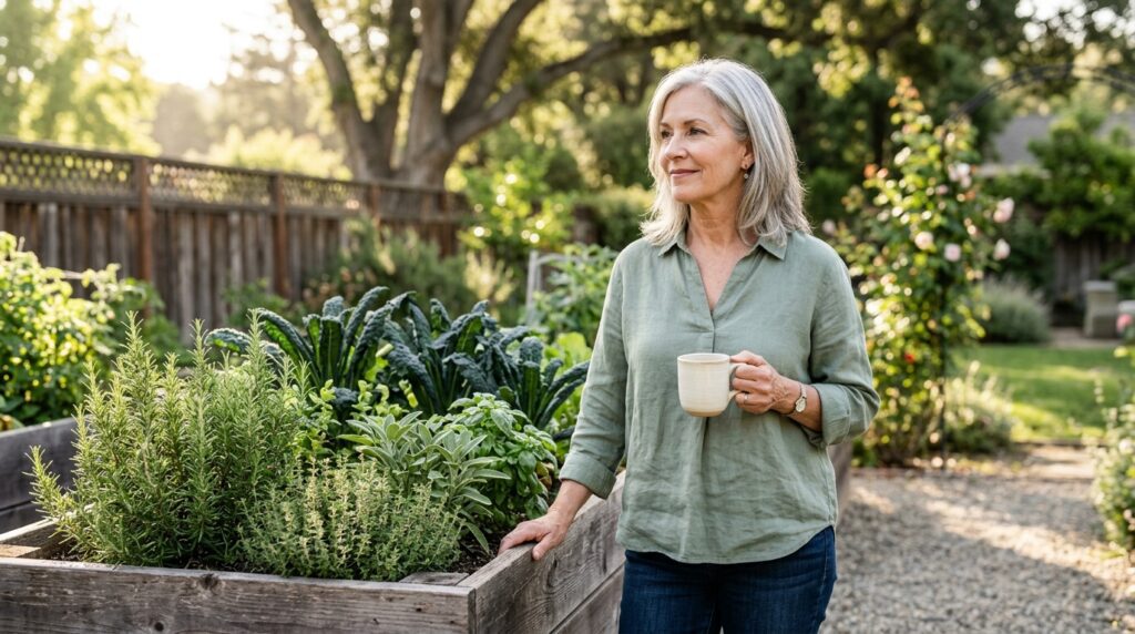 balance hormones naturally after 35 — flaxseeds and herbs close-up hormonal support